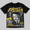 Jordan 4 Thunder DopeSkill Oversize Print T-Shirt Heart On Lock Graphic Streetwear - Black