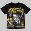 Jordan 4 Tour Yellow DopeSkill Oversize Print T-Shirt Heart On Lock Graphic Streetwear - black