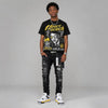Tour Yellow 4s DopeSkill Oversize Print T-Shirt Heart On Lock Graphic