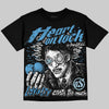 Jordan 11 University Blue DopeSkill Oversize Print T-Shirt Heart On Lock Graphic Streetwear - Black