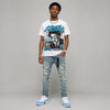 UNC 11s DopeSkill Oversize Print T-Shirt Heart On Lock Graphic