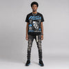 University Blue 14s DopeSkill Oversize Print T-Shirt Heart On Lock Graphic