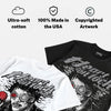 White Cement 4s DopeSkill Oversize Print T-Shirt Heart On Lock Graphic