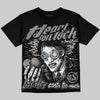 Jordan 5 White Metallic DopeSkill Oversize Print T-Shirt Heart On Lock Graphic Streetwear - Black