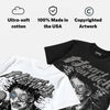 White Metallic 5s DopeSkill Oversize Print T-Shirt Heart On Lock Graphic