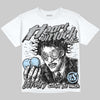 Jordan 5 Wolf Grey DopeSkill Oversize Print T-Shirt Heart On Lock Graphic Streetwear - White 