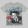 Wolf Grey 5s DopeSkill Oversize Print T-Shirt Heart On Lock Graphic