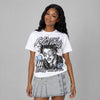 Wolf Grey 5s DopeSkill Oversize Print T-Shirt Heart On Lock Graphic