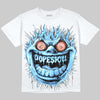 Jordan 5 Black University Blue DopeSkill Oversize Print T-Shirt Hellfire Graphic Streetwear - White