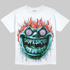 Jordan 12 Bucks DopeSkill Oversize Print T-Shirt Hellfire Graphic Streetwear - White 