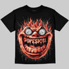 Jordan 4 Toro Bravo DopeSkill Oversize Print T-Shirt Hellfire Graphic Streetwear - Black