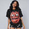 Toro Bravo 4s DopeSkill Oversize Print T-Shirt Hellfire Graphic
