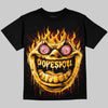 Jordan 4 Tour Yellow DopeSkill Oversize Print T-Shirt Hellfire Graphic Streetwear - Black
