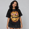 Tour Yellow 4s DopeSkill Oversize Print T-Shirt Hellfire Graphic