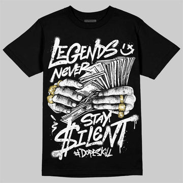 Dunk Panda White Black DopeSkill T-Shirt Legends Never Stay Silent Graphic Streetwear - Black