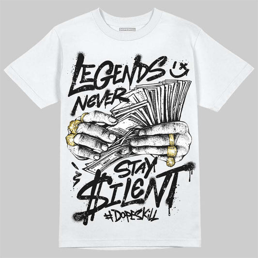 Dunk Panda White Black DopeSkill T-Shirt Legends Never Stay Silent Graphic Streetwear - White
