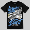 Jordan 5 Black University Blue DopeSkill T-Shirt Legends Never Stay Silent Graphic Streetwear - Black