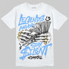 Jordan 5 Black University Blue DopeSkill T-Shirt Legends Never Stay Silent Graphic Streetwear - White