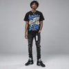 Black University Blue 5s DopeSkill T-Shirt Legends Never Stay Silent Graphic