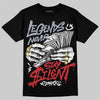 Jordan 4 Bred DopeSkill T-Shirt Legends Never Stay Silent Graphic Streetwear - Black