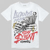 Jordan 4 Bred DopeSkill T-Shirt Legends Never Stay Silent Graphic Streetwear - White