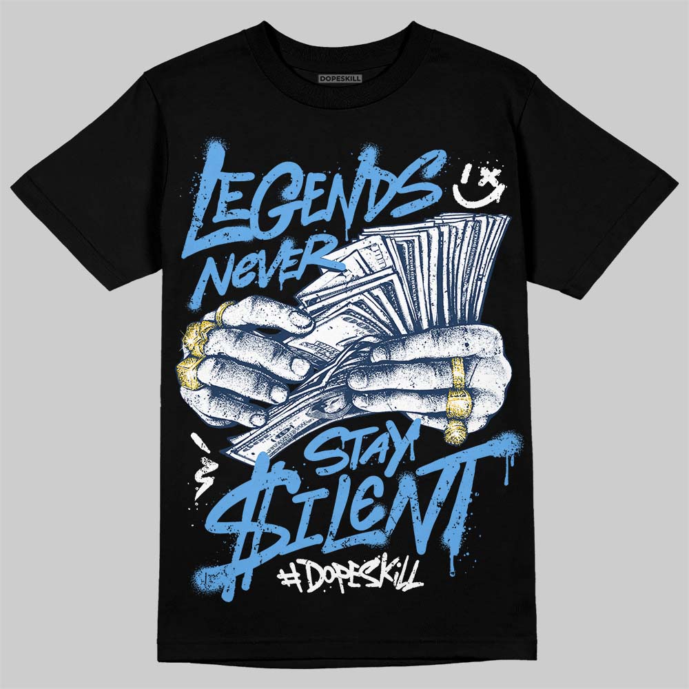 Jordan 13 Flint DopeSkill T-Shirt Legends Never Stay Silent Graphic Streetwear - Black