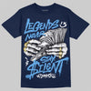 Jordan 13 Flint DopeSkill T-Shirt Legends Never Stay Silent Graphic Streetwear - navy