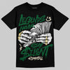 Jordan 14 Forest Green DopeSkill T-Shirt Legends Never Stay Silent Graphic Streetwear - Black