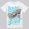 Jordan 11 Gamma Blue DopeSkill T-Shirt Legends Never Stay Silent Graphic Streetwear - White 
