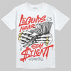 Jordan 4 Toro Bravo DopeSkill T-Shirt Legends Never Stay Silent Graphic Streetwear - White