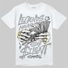 Jordan 5 Wolf Grey DopeSkill T-Shirt Legends Never Stay Silent Graphic Streetwear - White