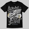 Jordan 5 Wolf Grey DopeSkill T-Shirt Legends Never Stay Silent Graphic Streetwear - Black