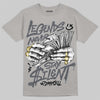 Jordan 5 Wolf Grey DopeSkill T-Shirt Legends Never Stay Silent Graphic Streetwear - Gravel