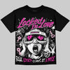 Dunk Triple Pink DopeSkill Oversize Print T-Shirt Locked in Love Graphic Streetwear - Black