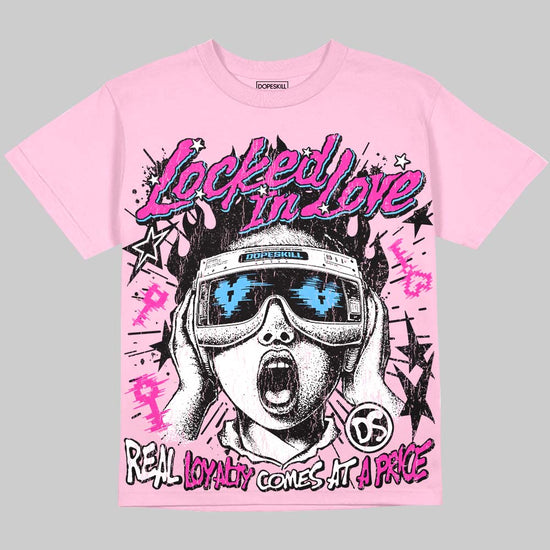 Dunk Triple Pink DopeSkill Oversize Print T-Shirt Locked in Love Graphic Streetwear - Blossom