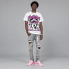 Triple Pink Dunk DopeSkill Oversize Print T-Shirt Locked in Love Graphic