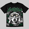 Jordan 14 Forest Green DopeSkill Oversize Print T-Shirt Locked in Love Graphic Streetwear - Black