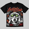 Jordan 5 Halloween DopeSkill Oversize Print T-Shirt Locked in Love Graphic Streetwear - Black