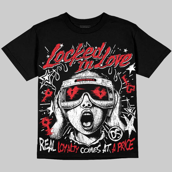Jordan 9 Space Jam DopeSkill Oversize Print T-Shirt Locked in Love Graphic Streetwear - Black