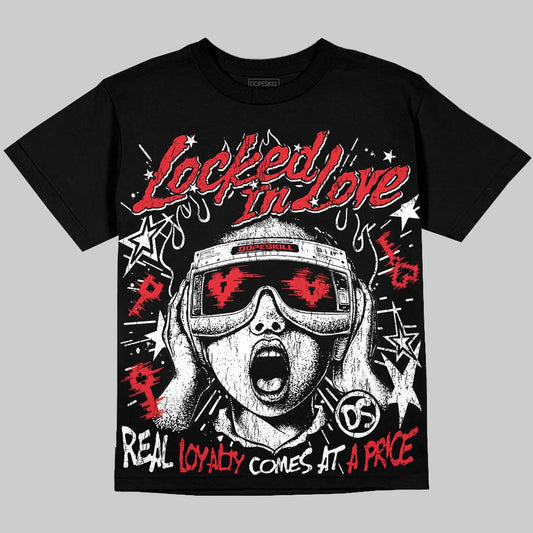 Jordan 9 Space Jam DopeSkill Oversize Print T-Shirt Locked in Love Graphic Streetwear - Black