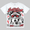 Jordan 9 Space Jam DopeSkill Oversize Print T-Shirt Locked in Love Graphic Streetwear - White