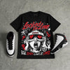 Space Jam 9s DopeSkill Oversize Print T-Shirt Locked in Love Graphic