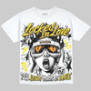 Jordan 4 Tour Yellow DopeSkill Oversize Print T-Shirt Locked in Love Graphic Streetwear - White