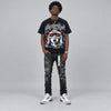 True Blue 3s DopeSkill Oversize Print T-Shirt Locked in Love Graphic