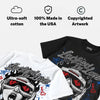 True Blue 3s DopeSkill Oversize Print T-Shirt Locked in Love Graphic