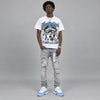UNC 11s DopeSkill Oversize Print T-Shirt Locked in Love Graphic