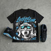 University Blue 14s DopeSkill Oversize Print T-Shirt Locked in Love Graphic