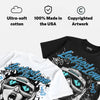University Blue 14s DopeSkill Oversize Print T-Shirt Locked in Love Graphic