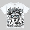 Jordan 5 Wolf Grey DopeSkill Oversize Print T-Shirt Locked in Love Graphic Streetwear - White