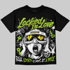 Max 95 Big Bubble Neon Yellow DopeSkill Oversize Print T-Shirt Locked in Love Graphic Streetwear - Black